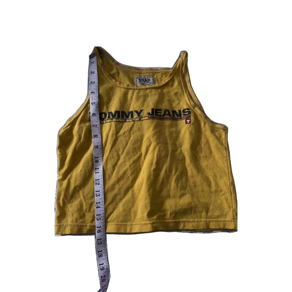 Deadstock Y2K Vintage Tommy Jeans Yellow Tank Top (Reworked) - Picture 6 of 9